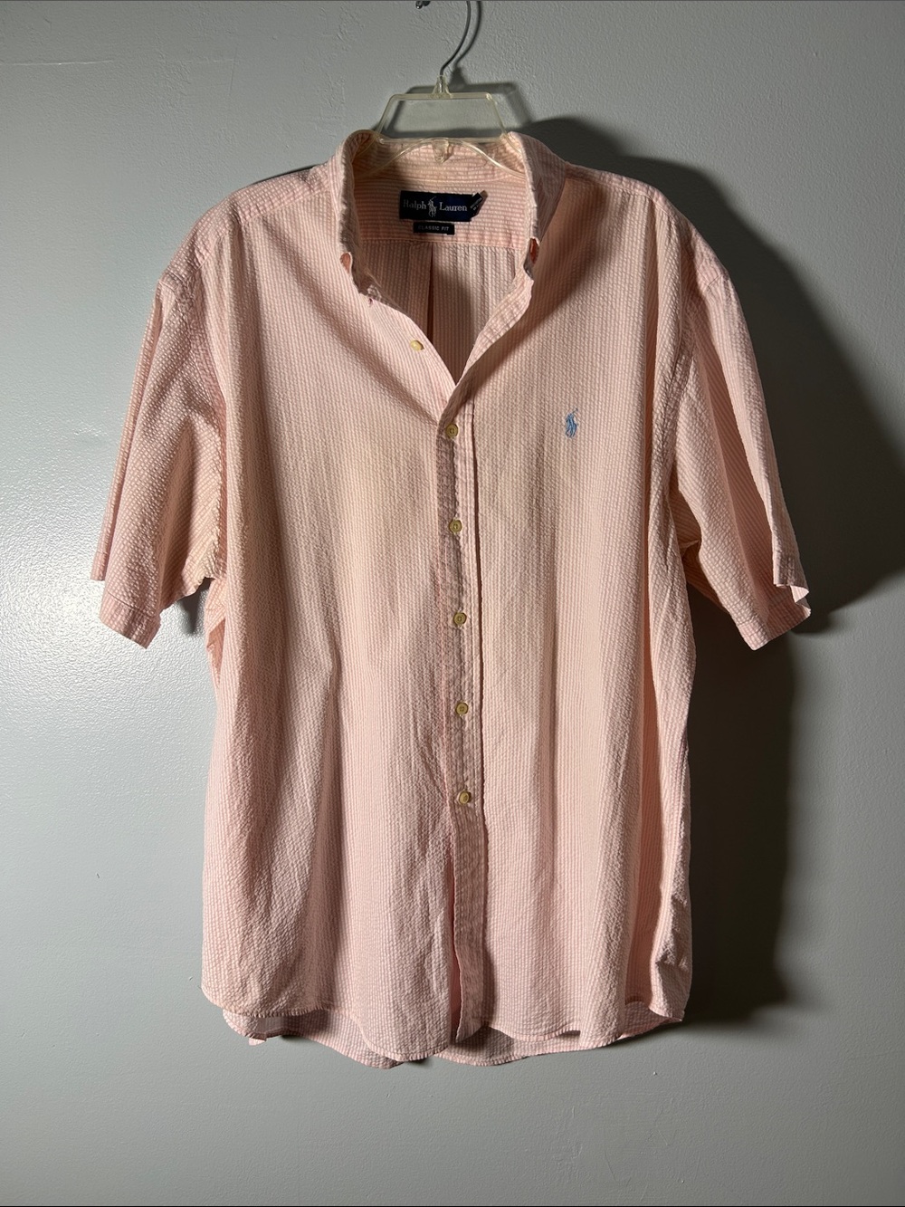 Vintage Polo by Ralph Lauren Light Pink Short-Sleeve Button-Down Shirt